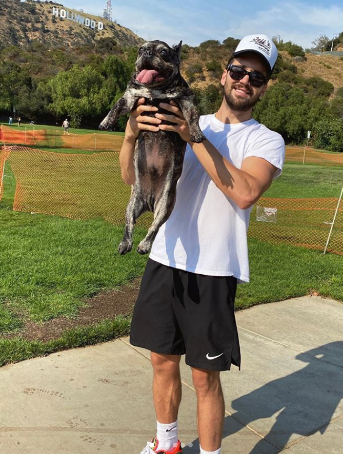 Jeff Wittek With His Dog